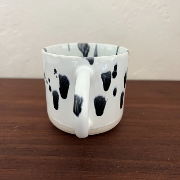 STUDIO ARHOJ Denmark Chug Mug Spot Black White Polka Dot Drips Copenhagen Design - Picture 10 of 15